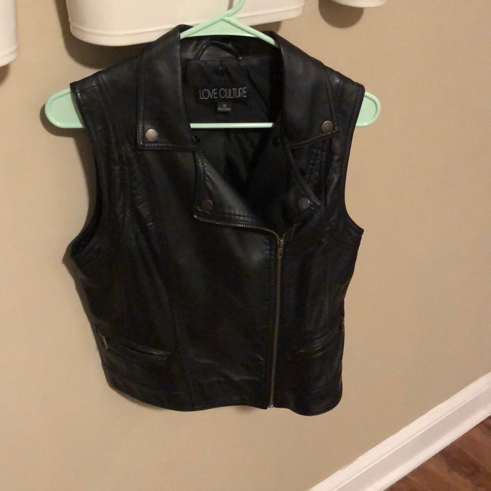 Black Leather Vest
